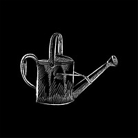Vintage illustration of a watering can