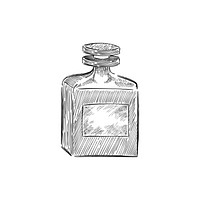 Vintage illustration of a parfume bottle