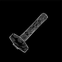 Vintage illustration of a hammer