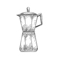 Vintage illustration of a coffee maker