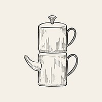 Vintage illustration of a coffee maker