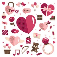Valentine&#39;s Day icons vector set