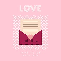 Love to be with you on Valentine&#39;s day vector