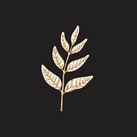 Hand drawn branch of leaves vector