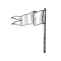 Hand drawn white flag
