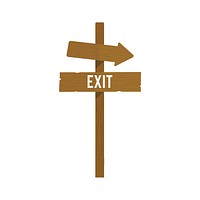 Illustration of exit sign vector