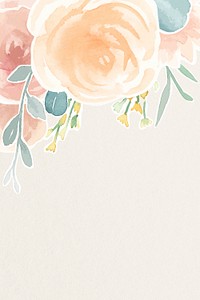 Flower border frame, old rose floral psd illustration