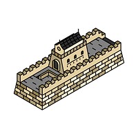 Illustration of The great wall of China