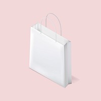 Vector of white shopping bag icon