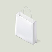 Vector of white shopping bag icon