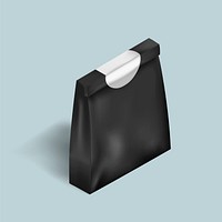 Vector of black pouch bag icon