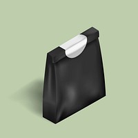 Vector of black pouch bag icon