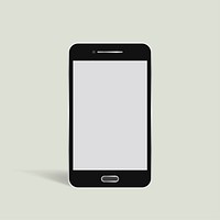 Vector of 3D smart phone icon on background