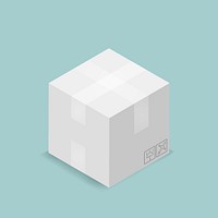 Vector image of parcel box icon