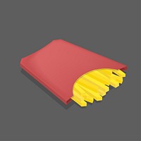 Vector icon of french fries