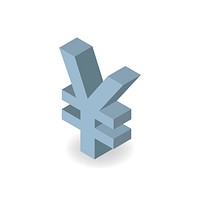 Vector icon of Japanese Yen currency symbol