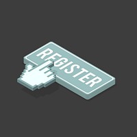 Vector image of register bar icon