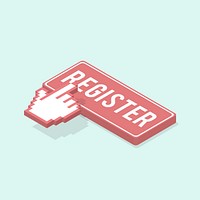 Vector image of register bar icon
