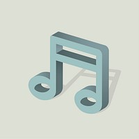 Vector icon of music note