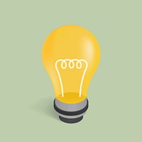 Vector image of a light bulb icon<br />