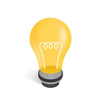 Vector image of a light bulb icon<br />