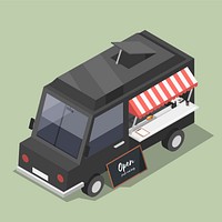 Vector of food truck service icon