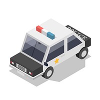 Vector of police car icon