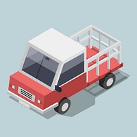 Vector of red truck icon