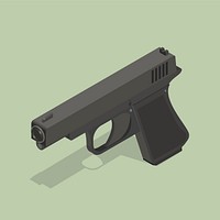 Vector image of gun icon