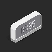 Vector image of digital alarm clock icon