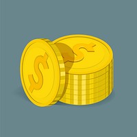 Vector of coins stack icon