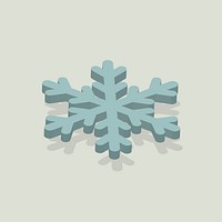 Vector icon of snow flake icon