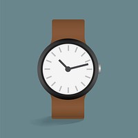 Vector of leather watch icon