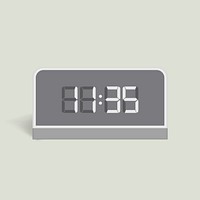 Vector image of digital alarm clock icon