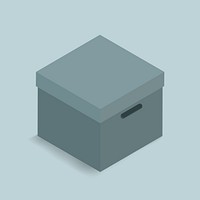 Vector of 3D container box icon