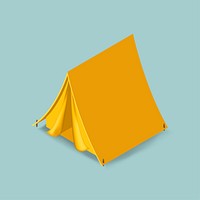 Vector icon of camping tent icon