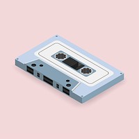 Vector image of tape cassette icon