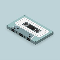 Vector image of tape cassette icon