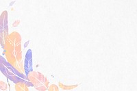 Pastel feather side border vector Bohemian style