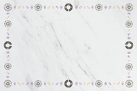 Boho bead pattern frame psd marble background