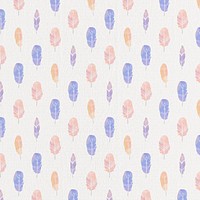 Pastel purple Bohemian background psd feather pattern