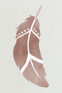 Boho brown feather psd earth tone