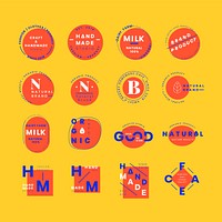 Set of logo badge design vectors