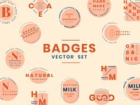 Set of logo badge design vectors