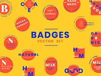 Set of logo badge design vectors