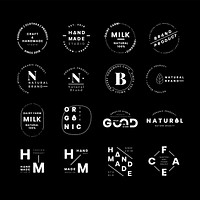 Brand logo badges vector set