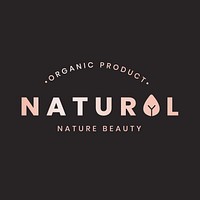 Natural brand logo badge vector