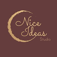 Nice ideas studio logo badge vector