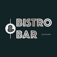 Bistro and bar restaurant logo badge vector