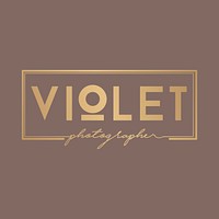 Violet photographer logo badge vector